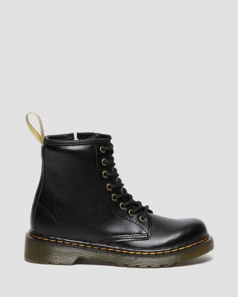 Dr Martens Veganske Junior 1460 Blonder Up Boots Støvler Barn Svarte | LTIED3945