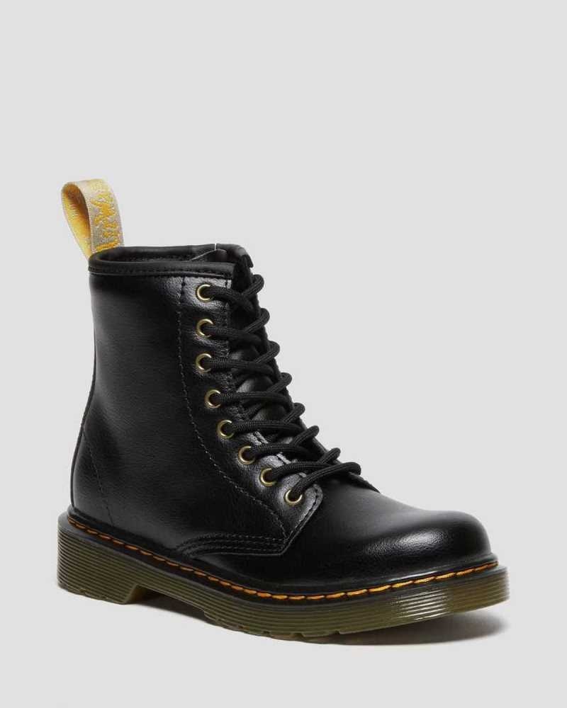 Dr Martens Veganske Junior 1460 Blonder Up Boots Støvler Barn Svarte | LTIED3945