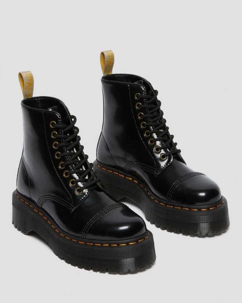 Dr Martens Veganske Sinclair Platform Boots Støvletter Dame Svarte | WBOKU0128