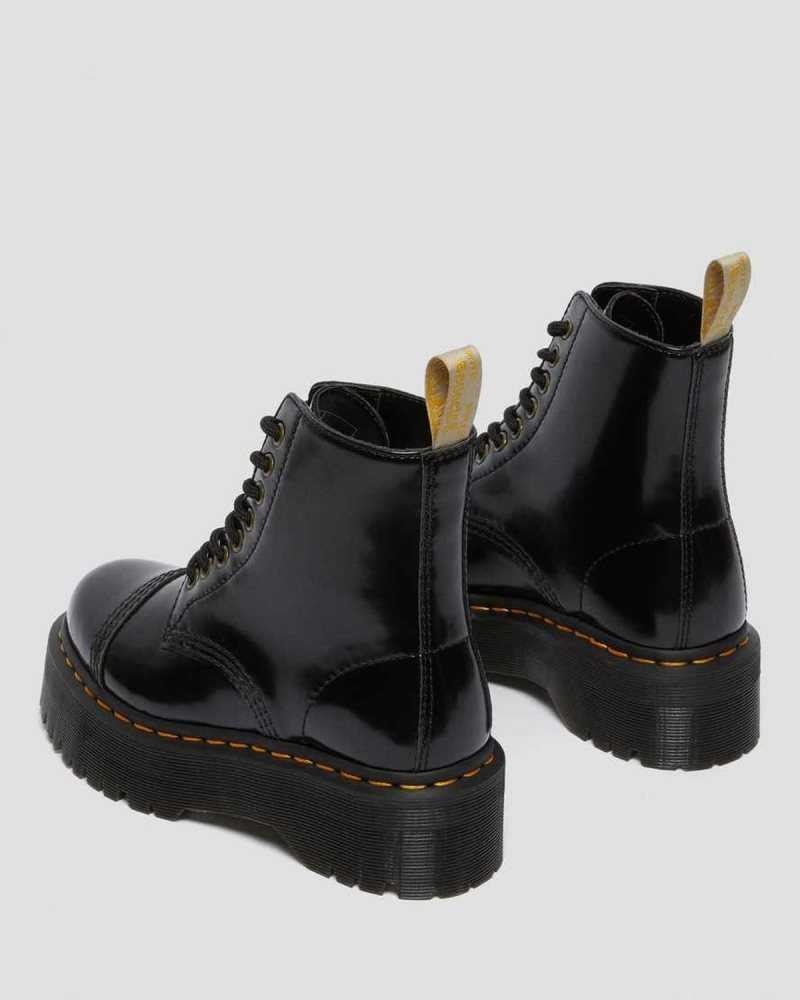 Dr Martens Veganske Sinclair Platform Boots Støvletter Dame Svarte | WBOKU0128