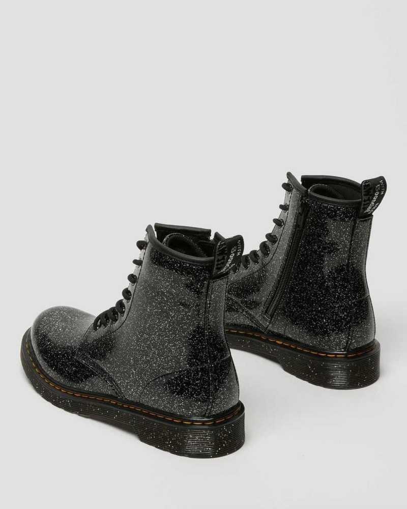 Dr Martens Youth 1460 Glitter Blonder Up Boots Støvler Barn Svarte | NAGBZ6290