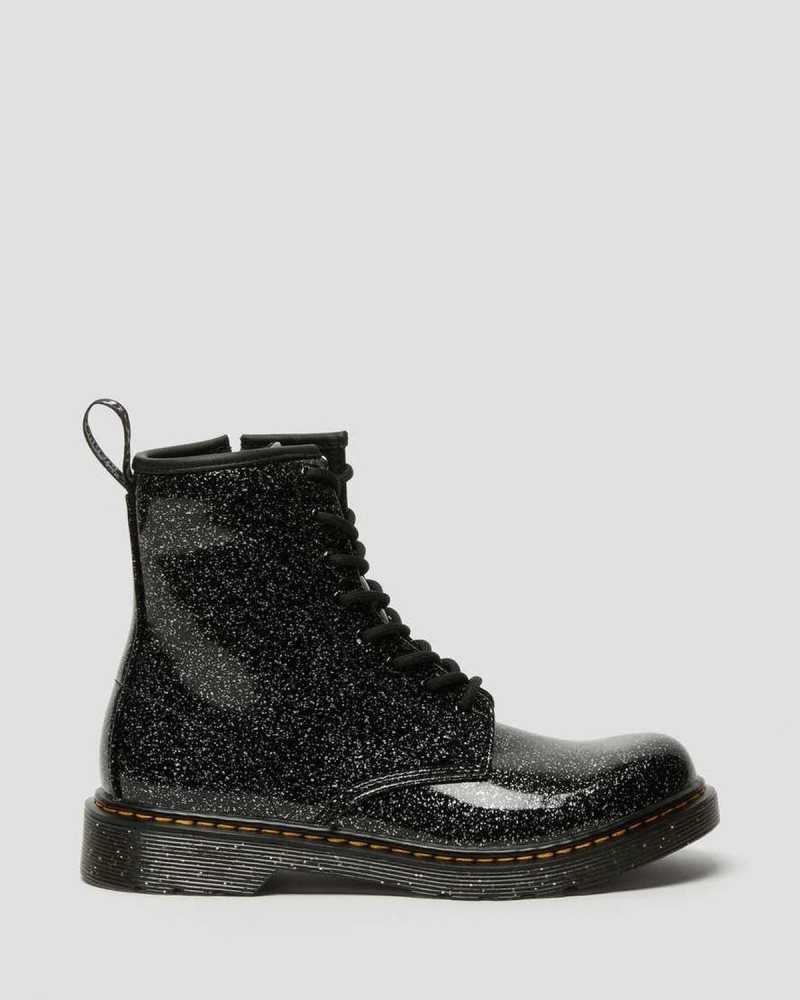 Dr Martens Youth 1460 Glitter Blonder Up Boots Støvler Barn Svarte | NAGBZ6290