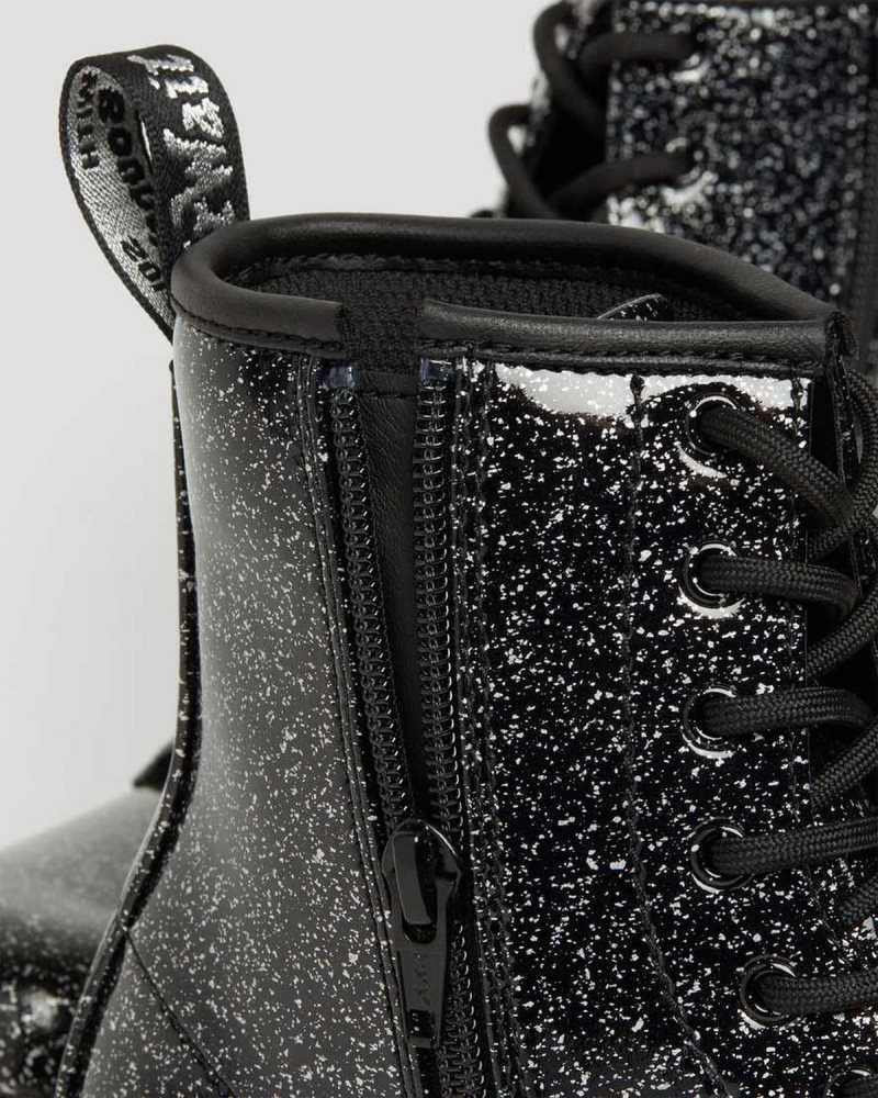 Dr Martens Youth 1460 Glitter Blonder Up Boots Støvler Barn Svarte | NAGBZ6290