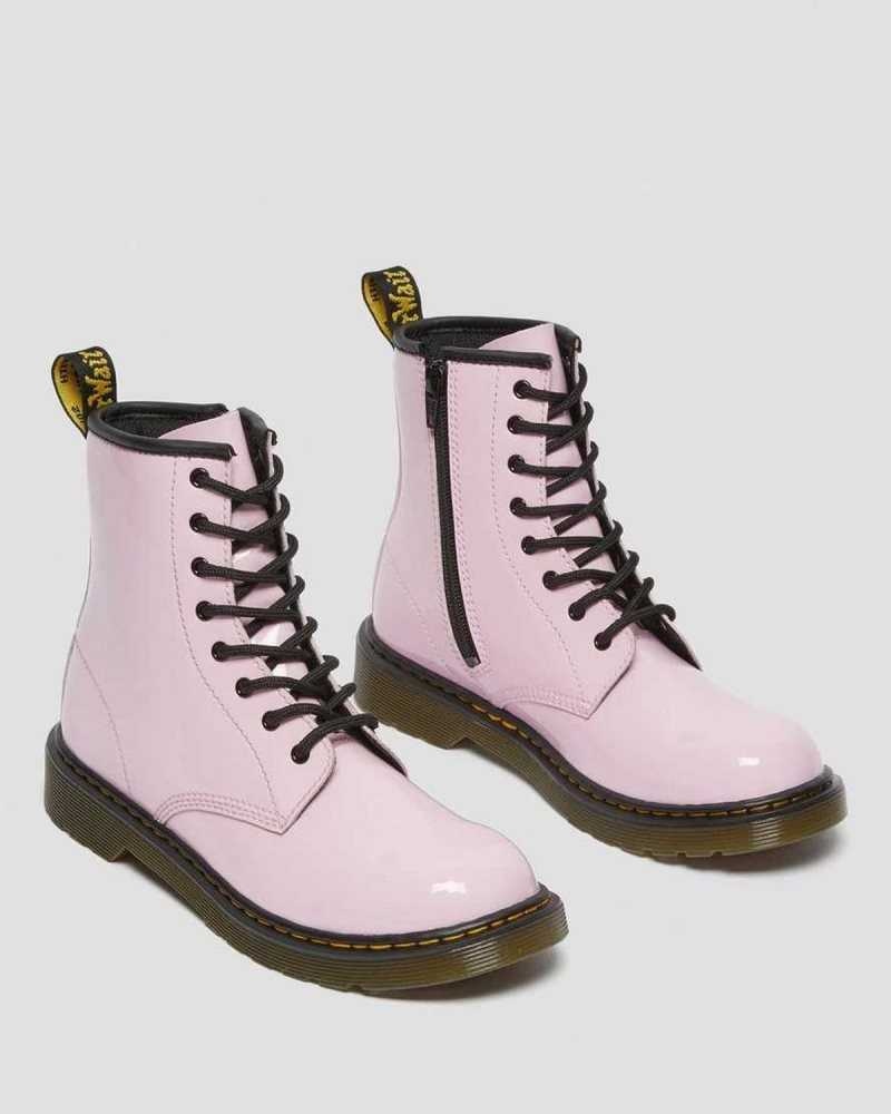 Dr Martens Youth 1460 Patent Lær Blonder Up Boots Støvler Barn Rosa | ONJPE2459