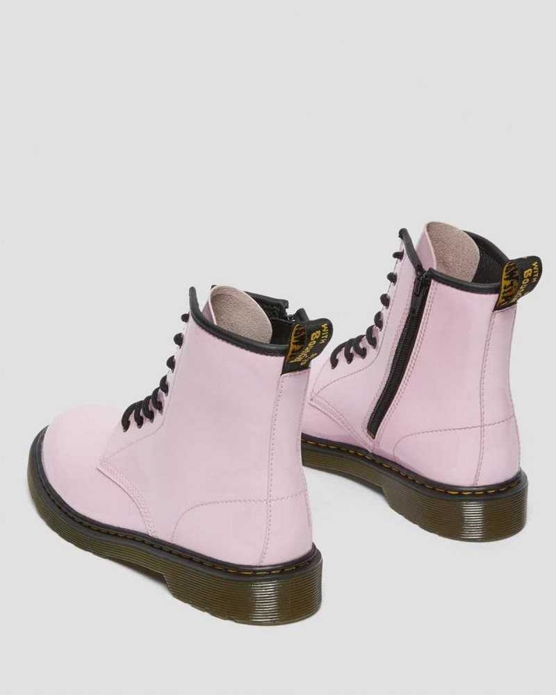 Dr Martens Youth 1460 Patent Lær Blonder Up Boots Støvler Barn Rosa | ONJPE2459