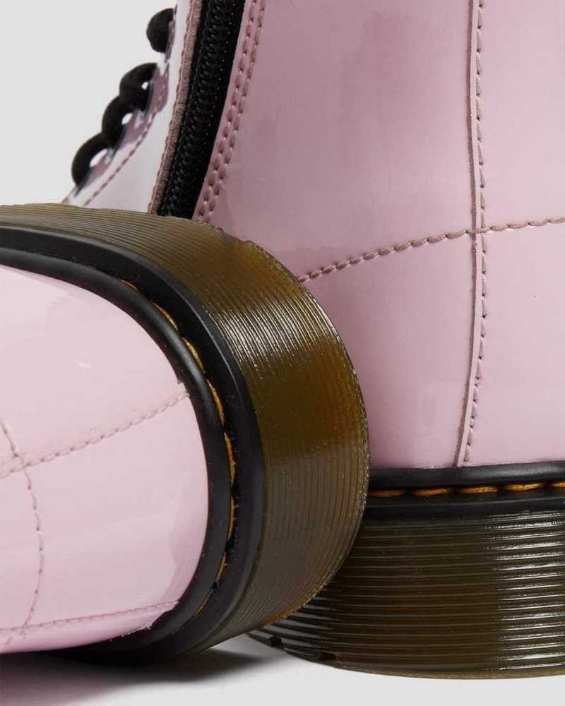 Dr Martens Youth 1460 Patent Lær Blonder Up Boots Støvler Barn Rosa | ONJPE2459