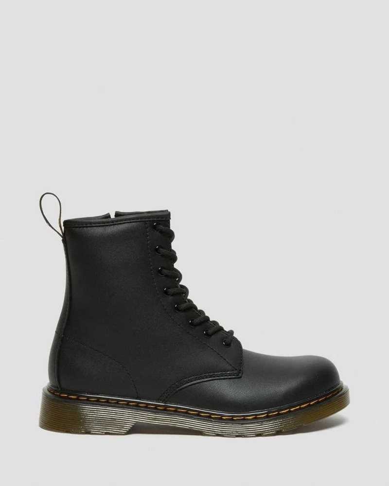 Dr Martens Youth 1460 Softy T Lær Blonder Up Boots Støvler Barn Svarte | NHCXJ7190