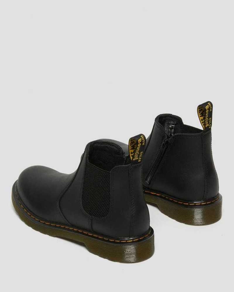 Dr Martens Youth 2976 Softy T Lær Chelsea Boots Støvler Barn Svarte | ETZDH6708