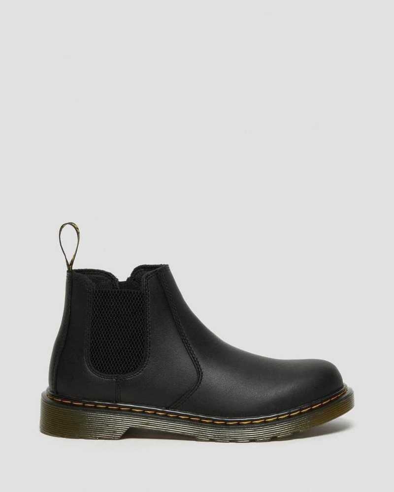 Dr Martens Youth 2976 Softy T Lær Chelsea Boots Støvler Barn Svarte | ETZDH6708