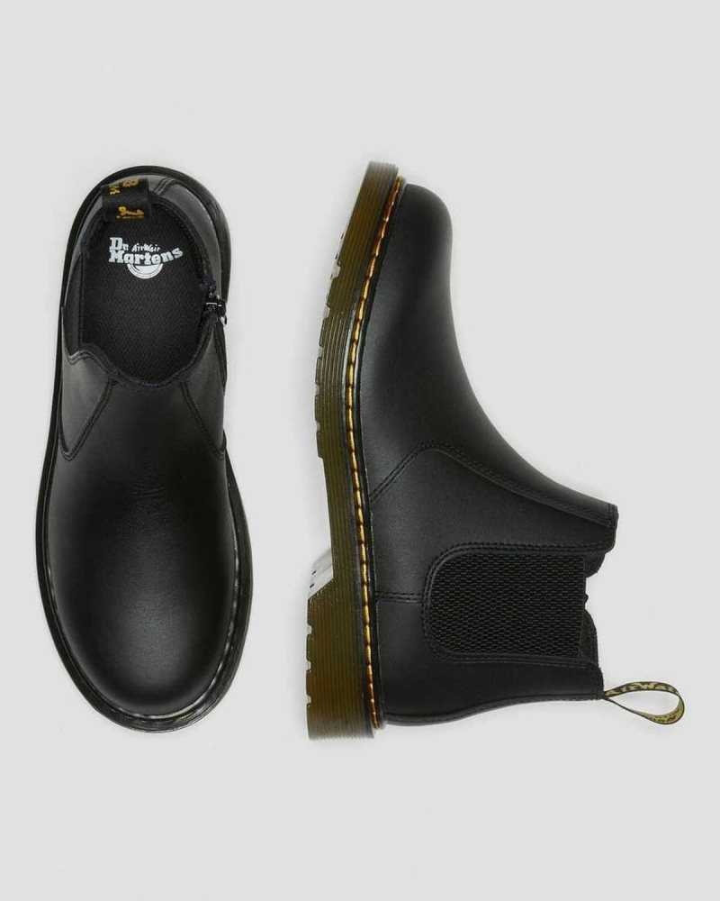 Dr Martens Youth 2976 Softy T Lær Chelsea Boots Støvler Barn Svarte | ETZDH6708