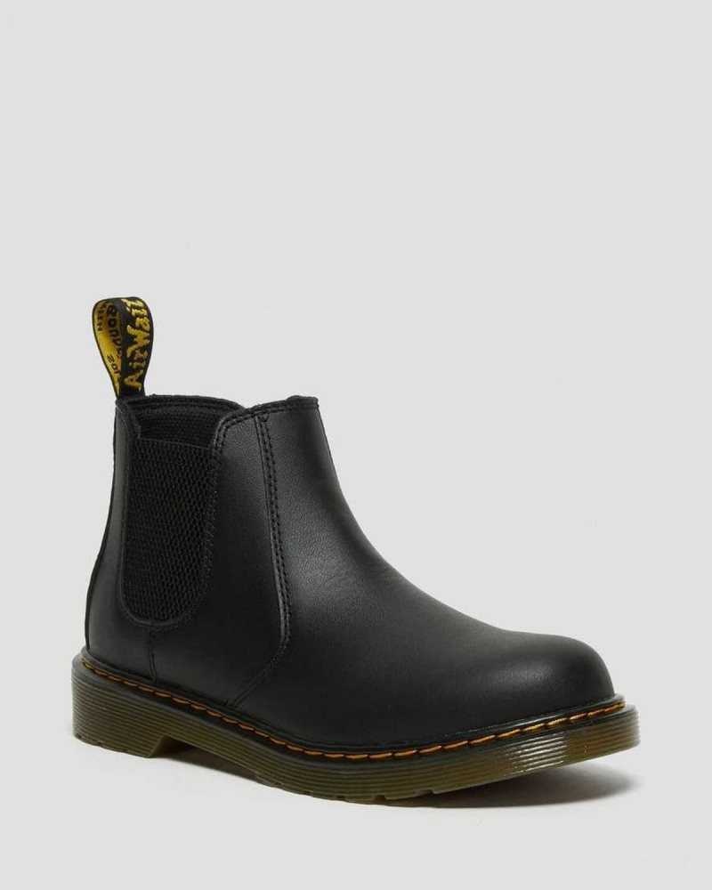 Dr Martens Youth 2976 Softy T Lær Chelsea Boots Støvler Barn Svarte | ETZDH6708